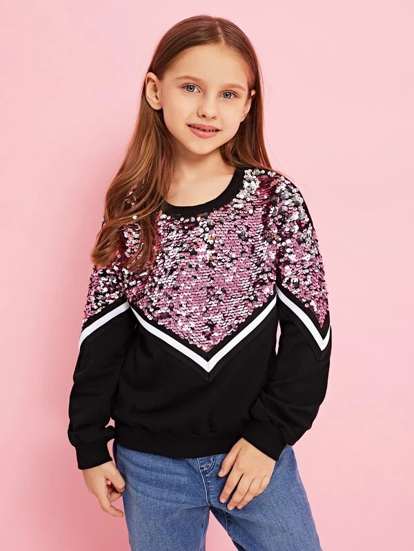 Pull paillette fille Outlet