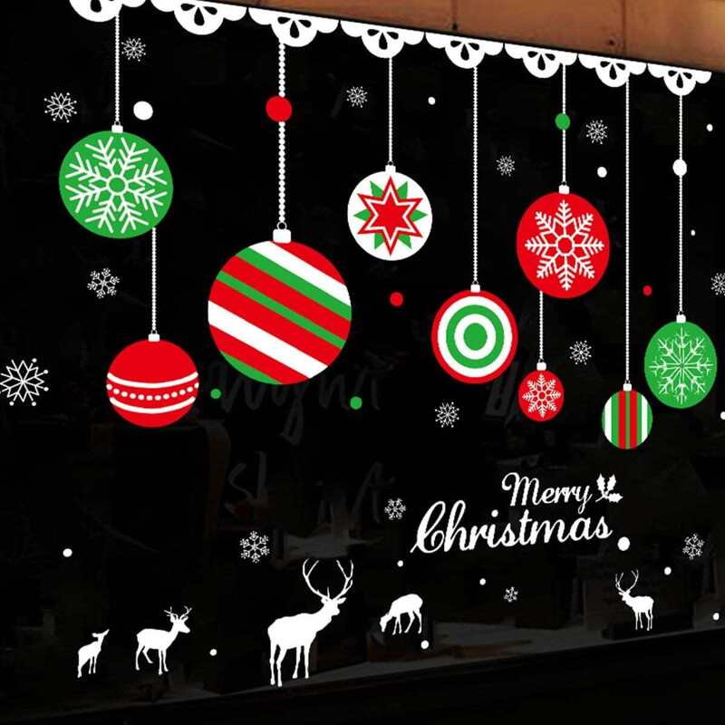 

Christmas Ball Pattern Wall Sticker 1pc