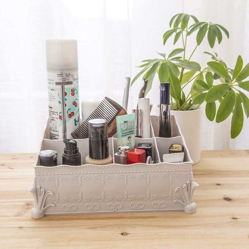 Multi-compartment Storage Box, Beige