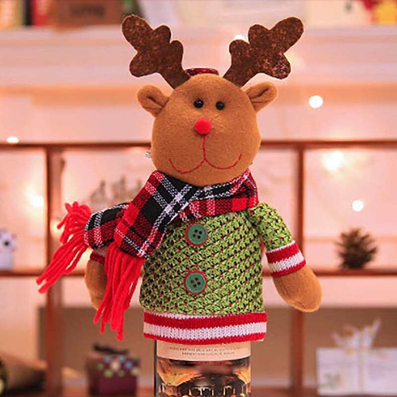 

Christmas Moose Wine Bottle Cover, Multicolor