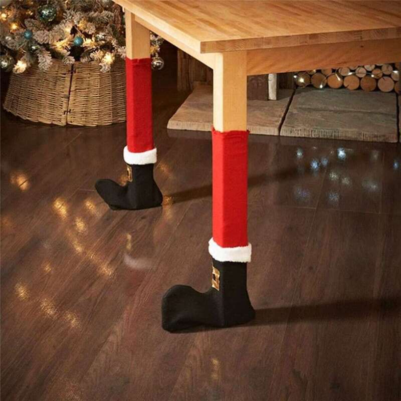 

Christmas Sock Shaped Table Leg 4pcs, Red
