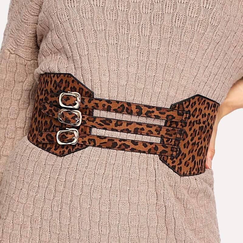 

Metal Buckle Corset Belt, Multicolor