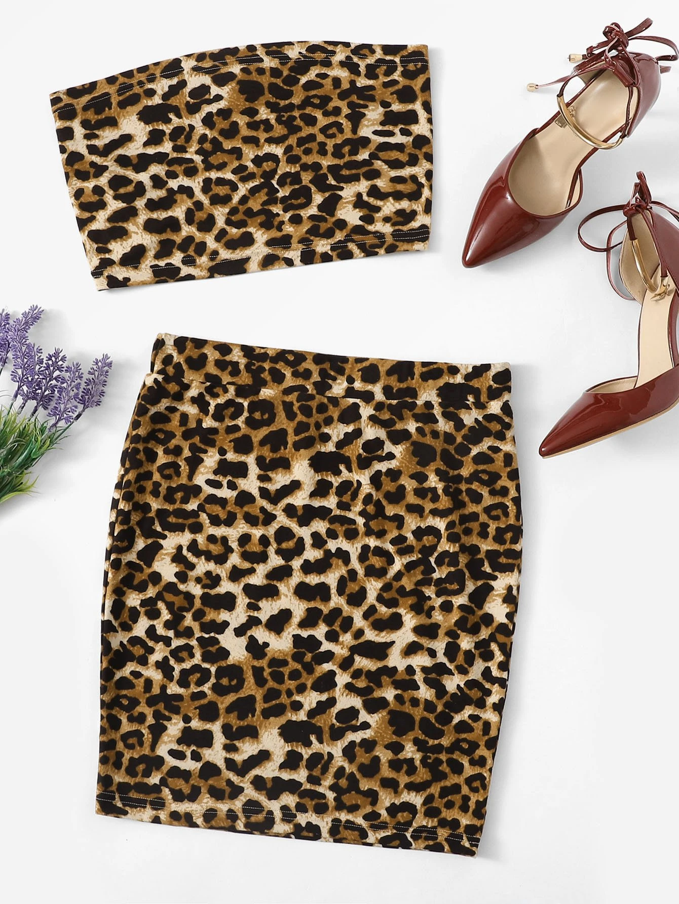 Leopard print tube skirts Outlet