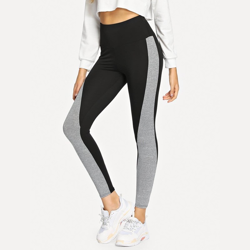 

Colorblock Skinny Leggings, Black