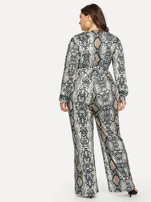 snake pattern jumpsuit