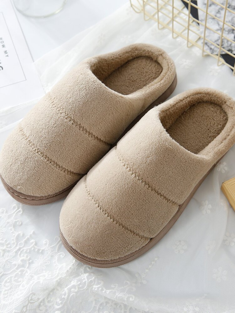 fluffy slip on slippers