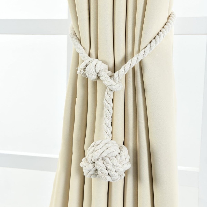 

Curtain Tie Back 2pcs, White
