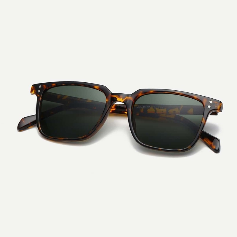 

Guys Leopard Pattern Frame Sunglasses, Multicolor