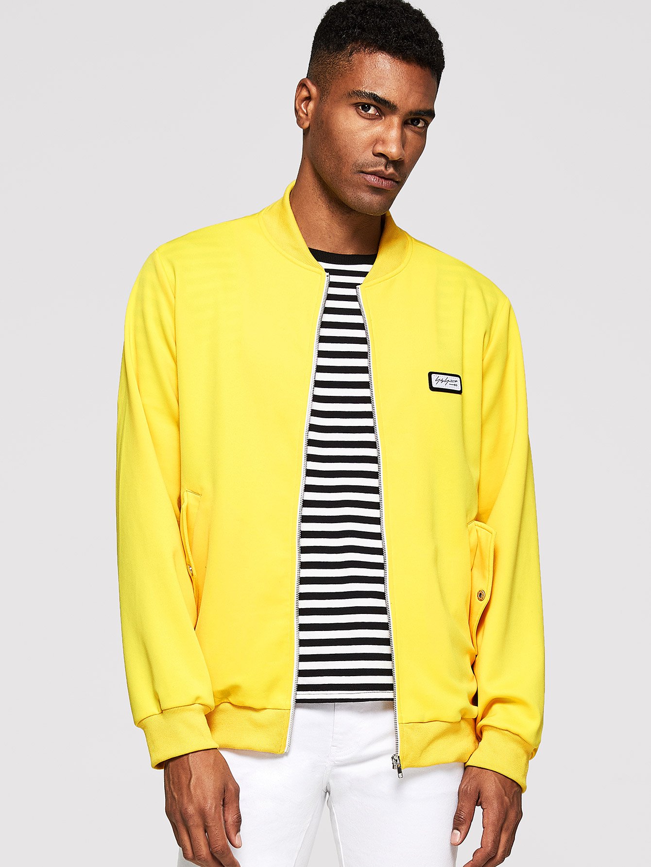 yellow bomber jacket mens
