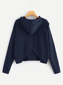 Drop Shoulder Tulip back Slub Hoodie