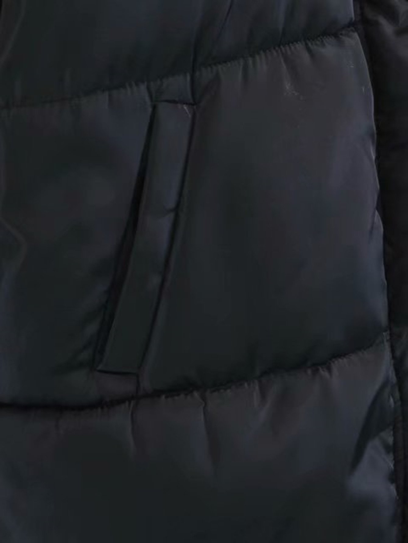 Hooded False Two Pieces Fine Cotton Filled Puffers Coat