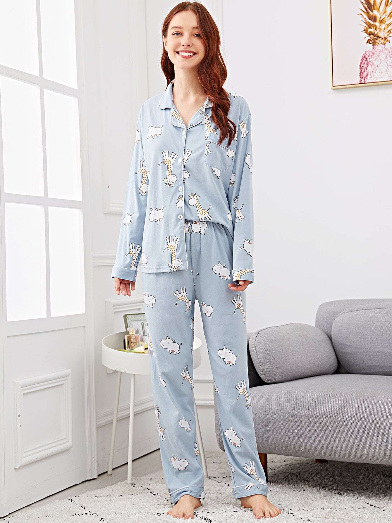 Shein giraffe pjs Clearance