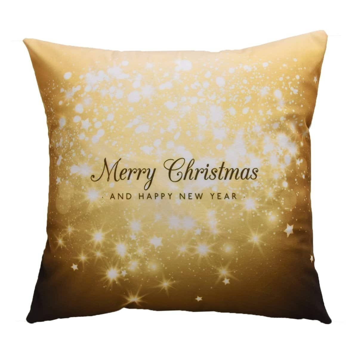 

Christmas Slogan Print Cushion Cover, Multicolor