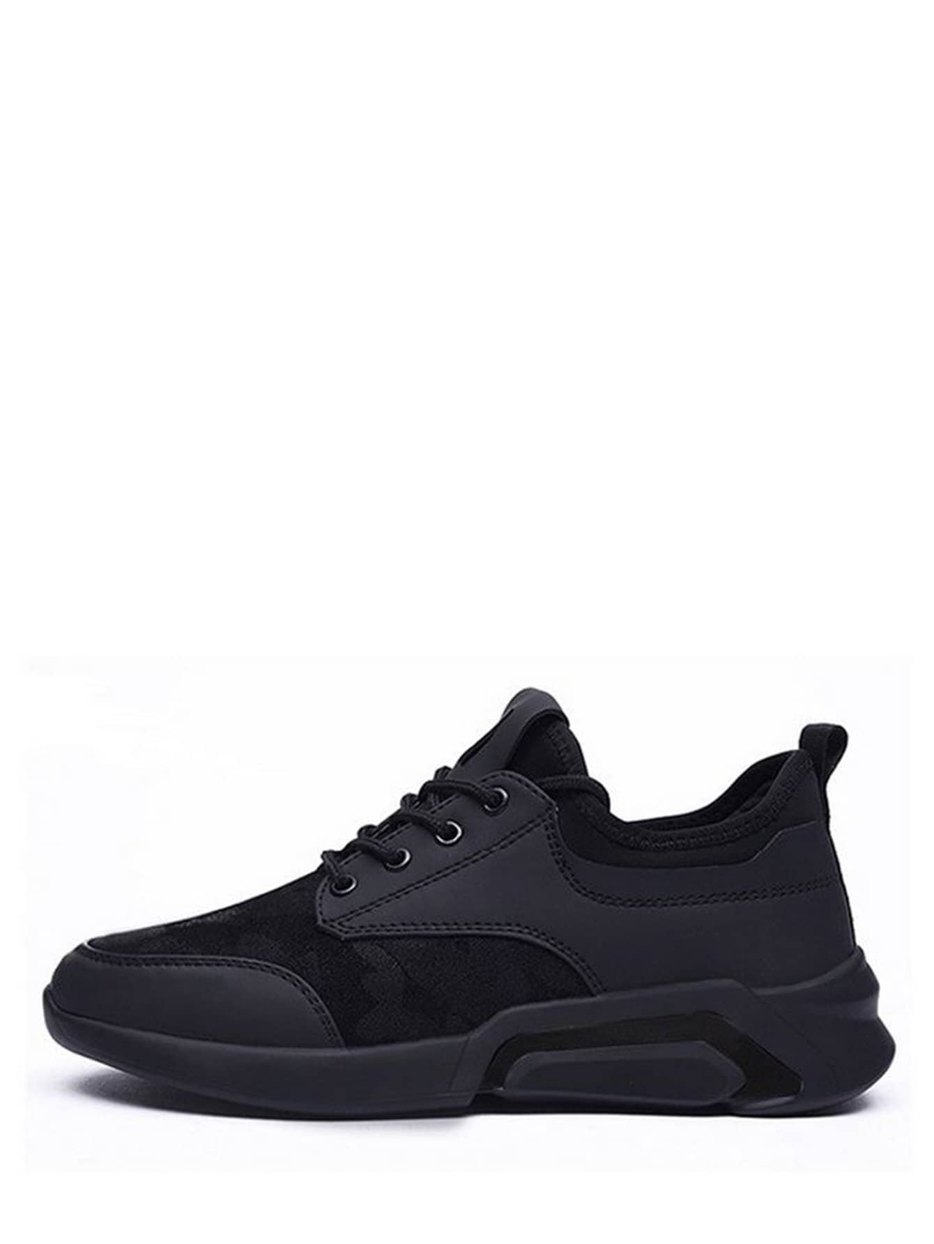 Men Lace Up Mesh Sneakers