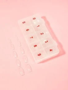 Uñas artificiales DIY con estuche 501 piezas - transparente - Ver 2