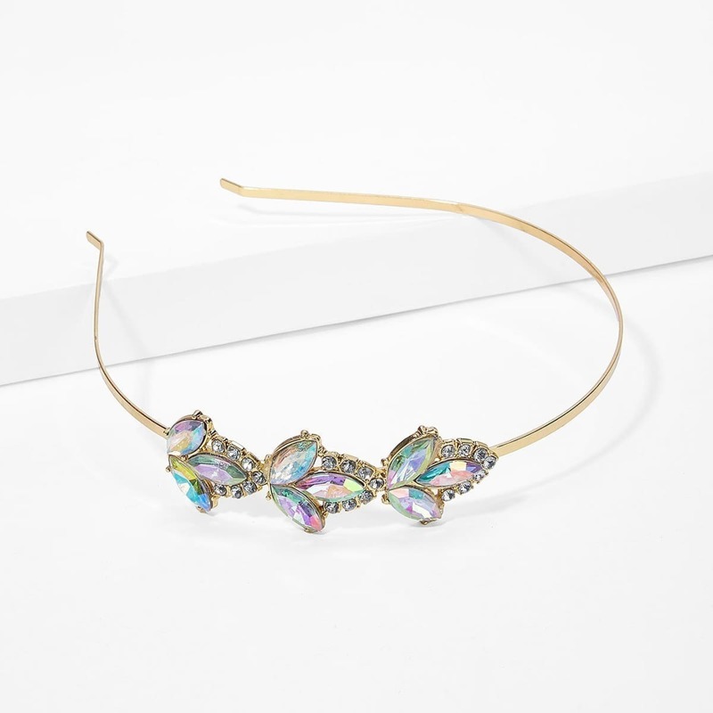 

Rhinestone Metal Headband, Gold