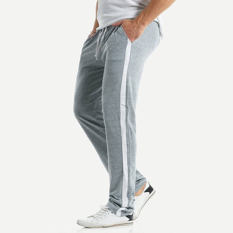 

Guys Contrast Panel Drawstring Pants, Grey