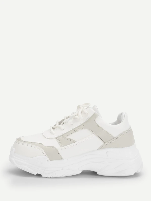 shein lace up chunky sneakers