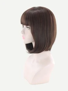 短發假髮帶前劉海 - 棕色 - 查看 2