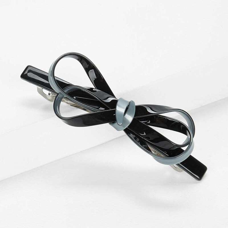 

Bow Decorated Hair Clip, Black
