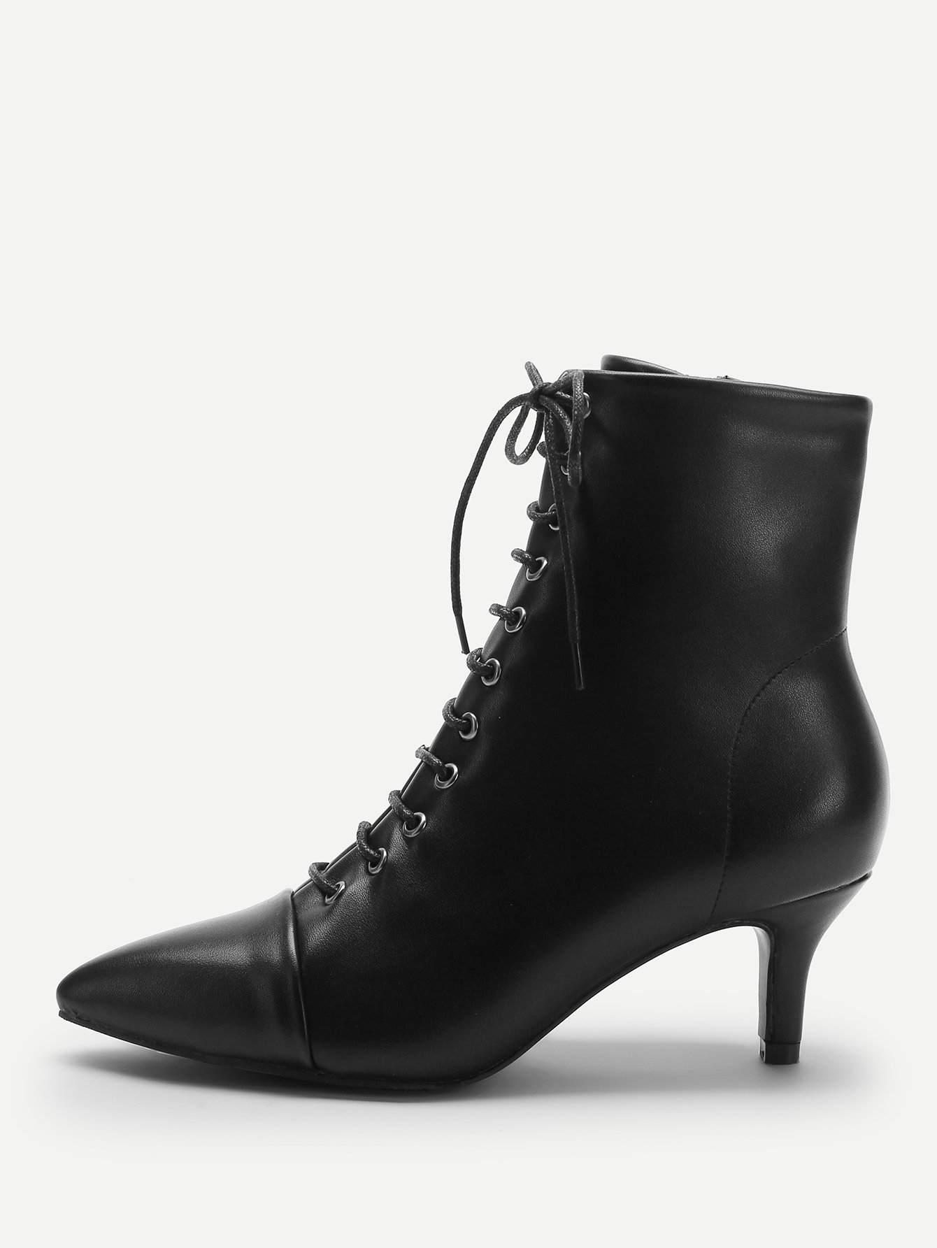 solid lace up boots