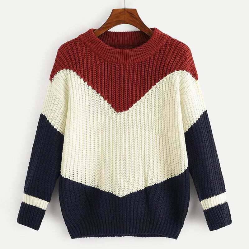 

Color-Block Sweater, Multicolor