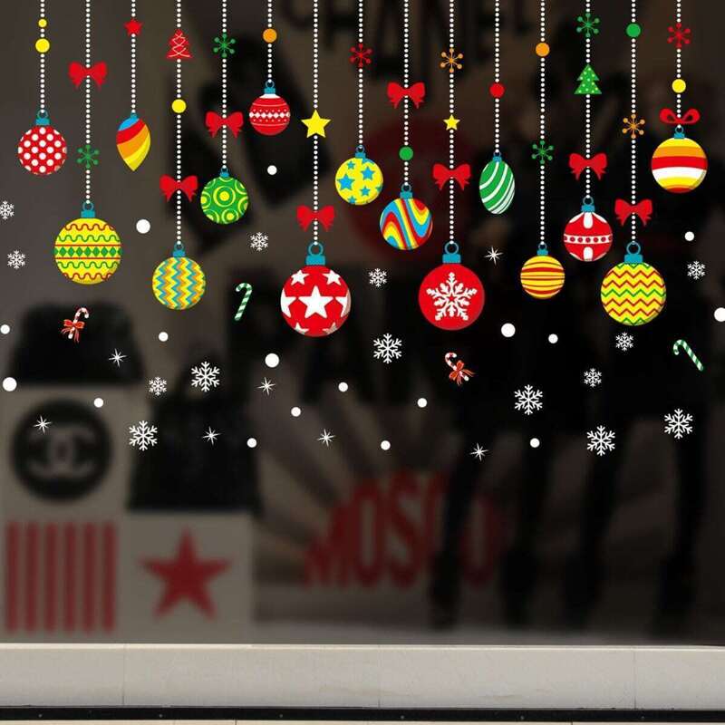 

Christmas Ball Pattern Wall Sticker 1pc