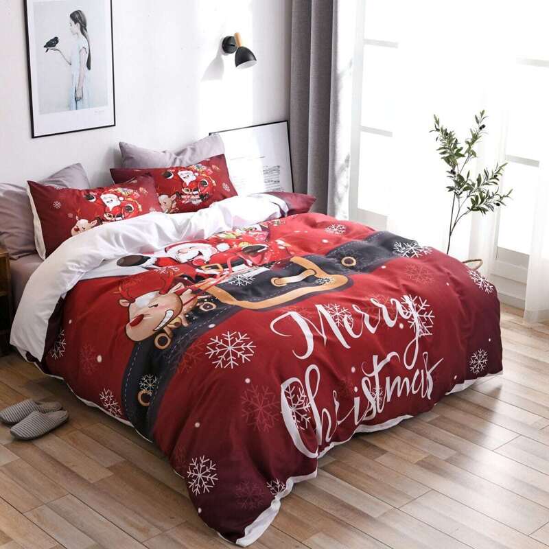 

Christmas Print Sheet Set, Red