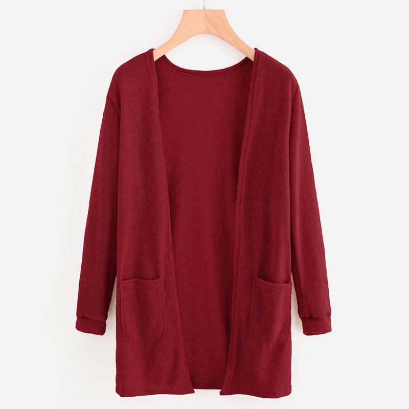 

Dual Pocket Cardigan, Burgundy
