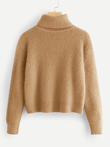 Turtle Neck Fuzzy Jumper