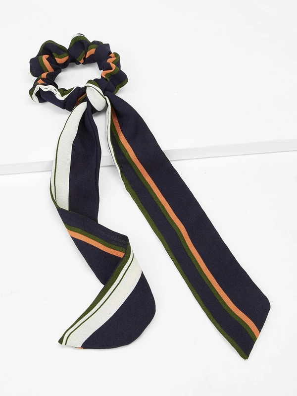 Scarf Knot Striped Hair Tie Shein Uk