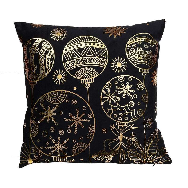 

Christmas Ball Pattern Pillowcase, Multicolor