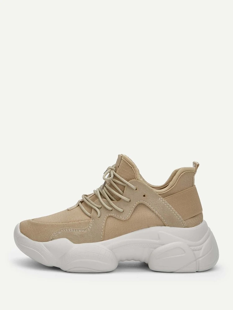 shein lace up chunky sneakers