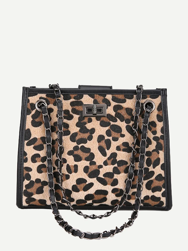 Bolso Bandolera Bandolera Con Estampado De Leopardo+ Bolso Bandolera Bandolera Con Estampado De Leopardo+