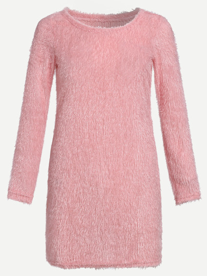 Solid Longline Fuzzy Jumper