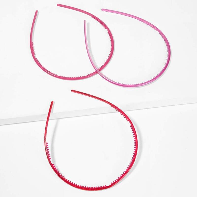

Plain Headband 3pcs, Hot pink