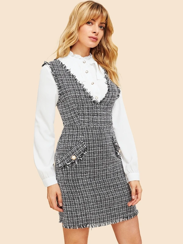 80's pinafore dress