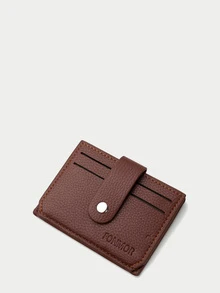 Men Fold Over Card Holder - Rust Brown - View 3