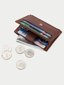 Men Fold Over Card Holder - Rust Brown - View 4