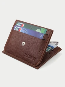 Men Fold Over Card Holder - Rust Brown - View 5