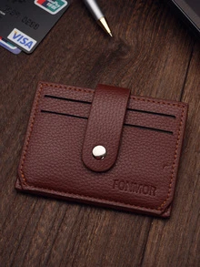 Men Fold Over Card Holder - Rust Brown - View 8