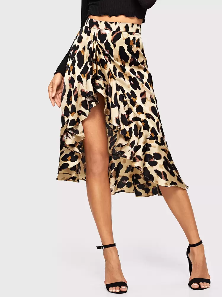Shein jupe leopard hotsell