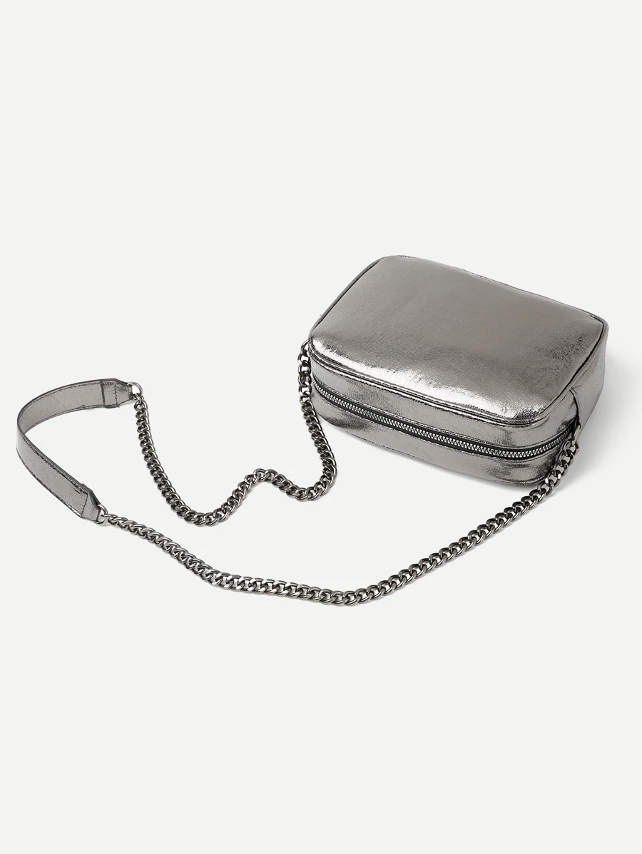 zilveren crossbody tas