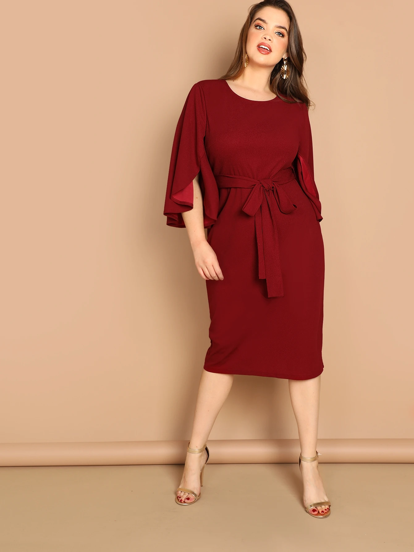 tie waist bodycon dress