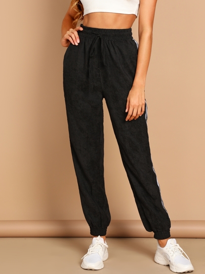 Drawstring Waist Tapered Pants pictures