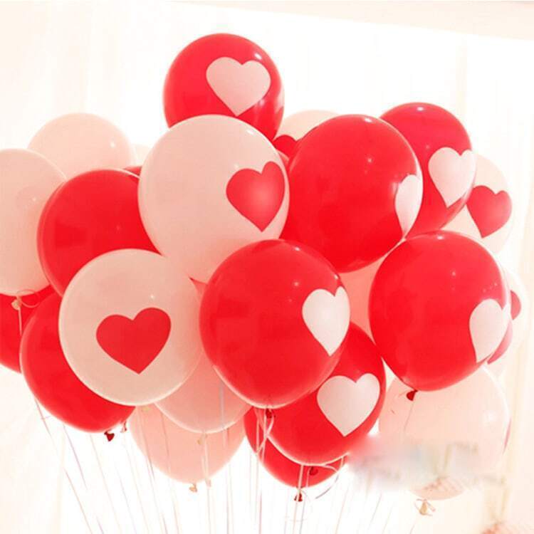 

Heart Pattern Balloon 10pcs, Multicolor