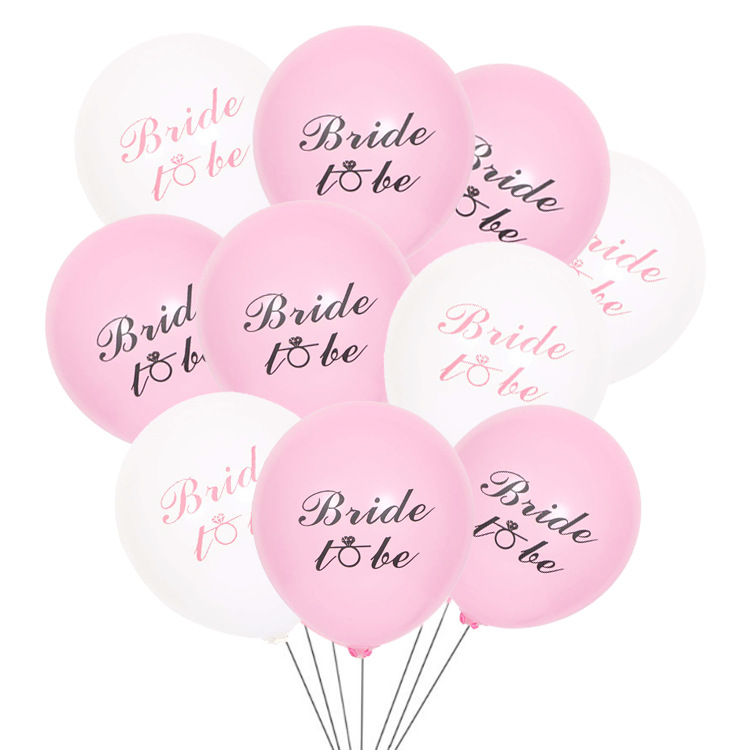

Random Color Letter Pattern Balloon 10pcs, Multicolor