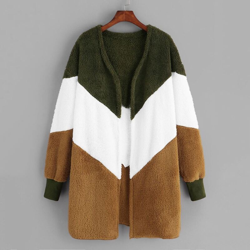 

Cut And Sew Teddy Coat, Multicolor