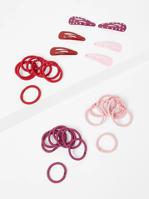 Girls Snap Hair Clip Hair Tie 28pcs Shein Usa