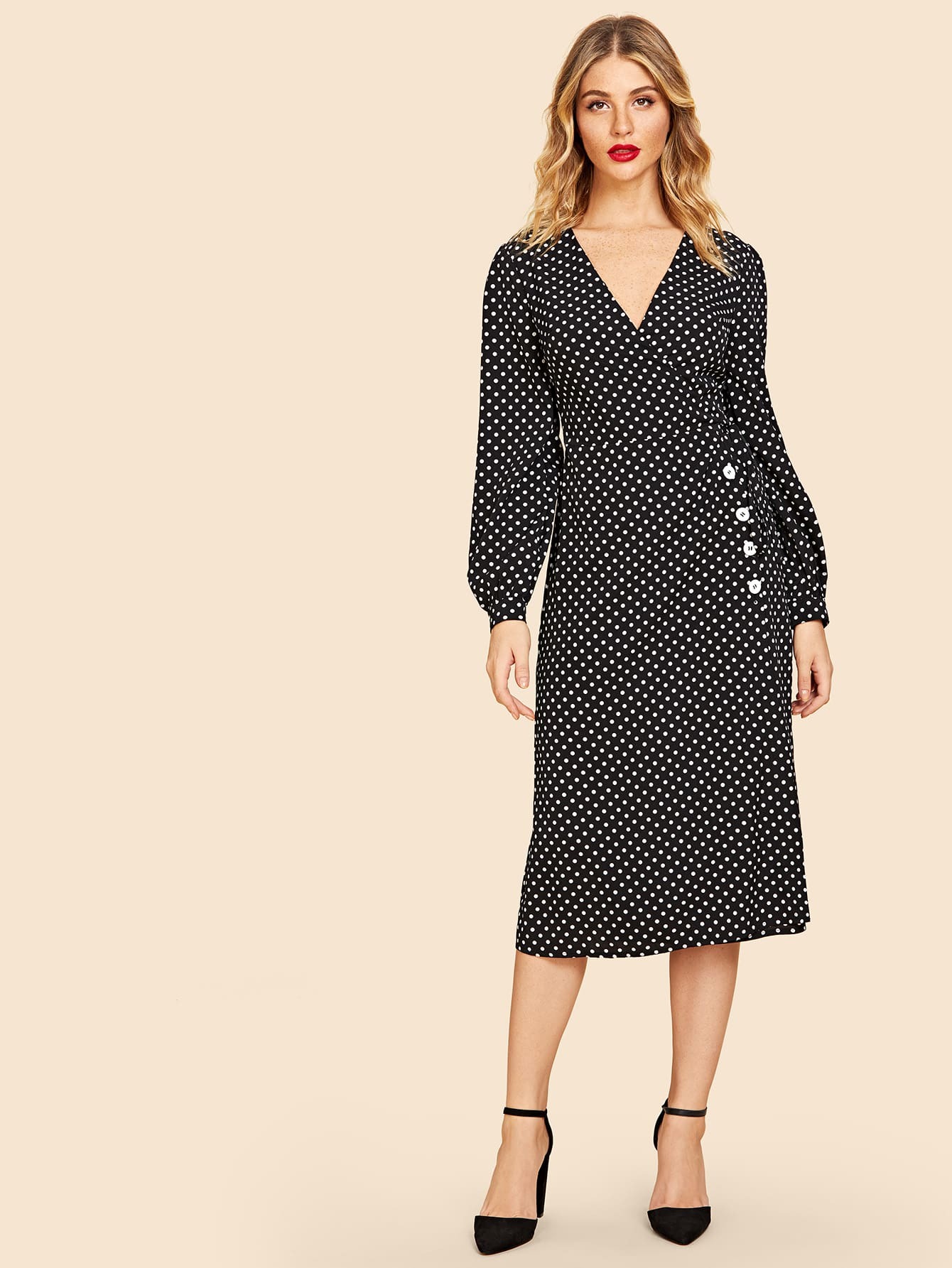 polka dot dress pakistani 2018